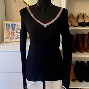Express Black V-Neck Sweater
